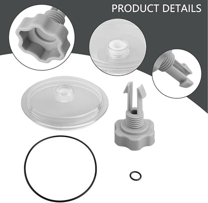 For SF80110-1 Pool For Leaf Trap Cover Lid with O-Ring and, Replacement Part for 12 Inch Sand Filter Pump, Swimming Pool Debris Cover and Filtration System Accessory for Above Ground Pools