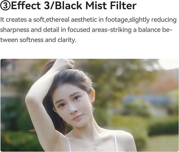 Kase 82mm Variable ND1.5-8 & CPL & Black Mist 3 in 1 Filter with 36 Multi-Coatings, Essential for Landscape & Vlog, Compatible with Canon Sony Nikon