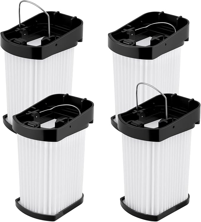 4 Pack WV401 Replacement Filter Compatible with Shark Wandvac Cordless Handheld Vacuum WV400 WV401BL WV401PK WV410BL WV410PR WV410TL QV410QBL, Compare to Part # XFFWV400