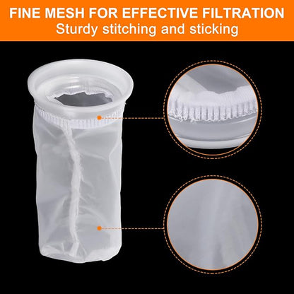 PATIKIL 4" IBC Lid Filter 2 Pack 210mm Long Washable Nylon Fine Mesh Filter IBC Tank Container Accessories for Rainwater Tank Rain Tank Ton Barrel Cover