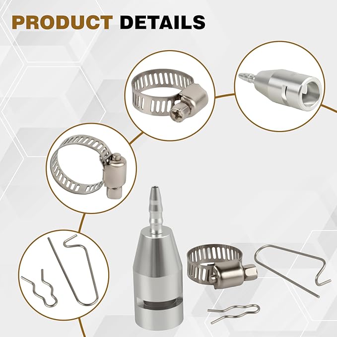 Aluminum 6.7L Powerstroke Fuel Filter Return Line Connection Return Line Repair Quick Connector Compatible with Ford 6.7L F250 F350 F450 F550 2017 2018 2019 2020 Diesel