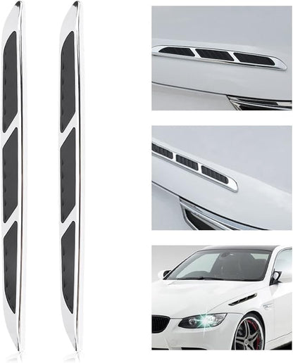 1 Pair Car Hood Vent Air Intake Grille, Car Exterior Hood Side Door Air Flow Vent Cover Intake Grille Decorative Trim Sticker