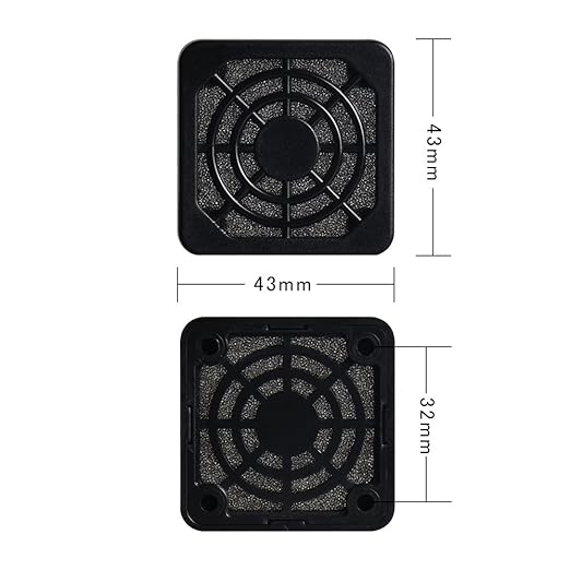[2 Pack] ELUTENG 40mm Fan Filter Dustproof Cover USB Cooling Ventilator Plastic Grill 40 * 40mm USB Fan Blower Mesh Kit Compatible for DIY 4cm Computer Case Fan Dirt Filtering