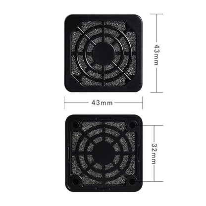 [2 Pack] ELUTENG 40mm Fan Filter Dustproof Cover USB Cooling Ventilator Plastic Grill 40 * 40mm USB Fan Blower Mesh Kit Compatible for DIY 4cm Computer Case Fan Dirt Filtering