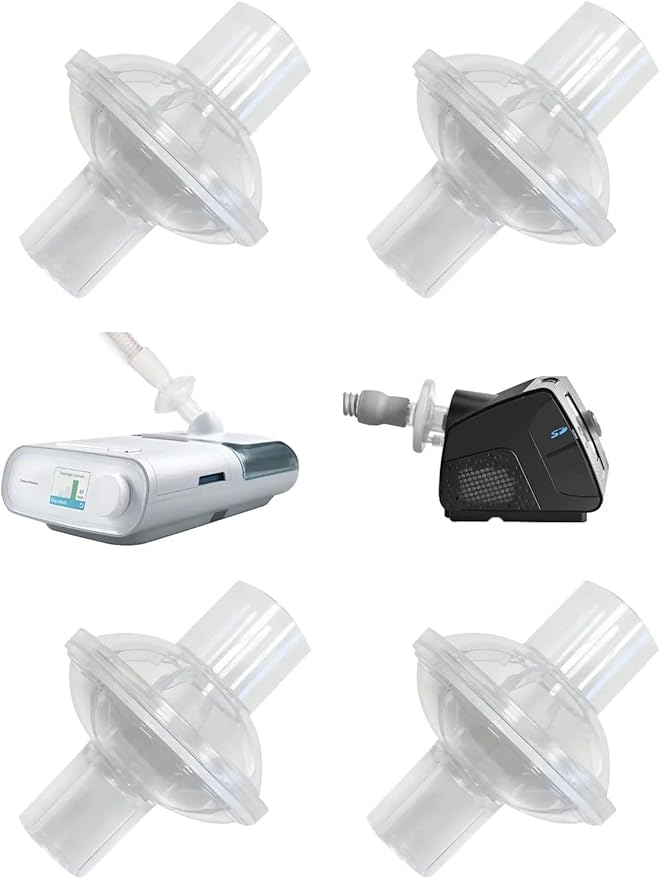 Universal CPAP Inline Filter, CPAP Air Filter for ResMed AirSense 11/AirSense 10/Philips Respironics DreamStation 2, Hose Filter for CPAP Supplies, BIPAP Supplies (4)