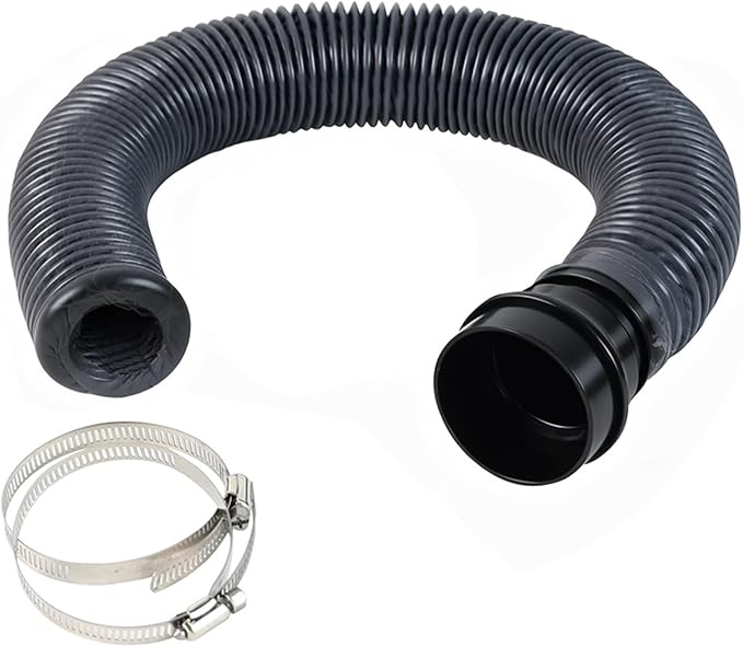 FumeClear Duct Hose fume extractor retractable heat resistant duct hose, 78 inches long. (50mm Diameter) Suitable for laser engraving machine enclosures with connection ports of less than 50mm.