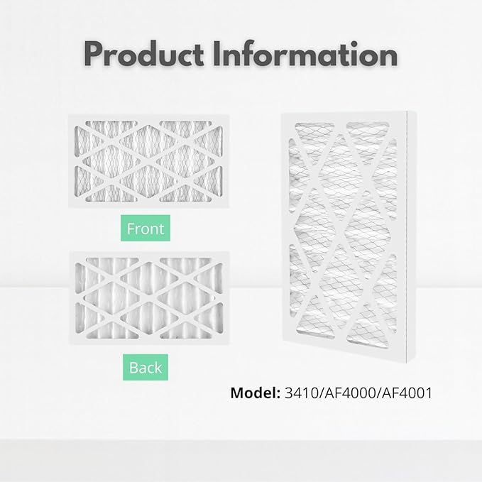 Nispira 5-Micron 3410 Outer Air Filter Replacement Compatible with WEN 3410 / POWERTEC AF4000 / Shop Fox W1830 / Grizzly G0738 Air Filtration System Part 90243-027-2, 4 Packs