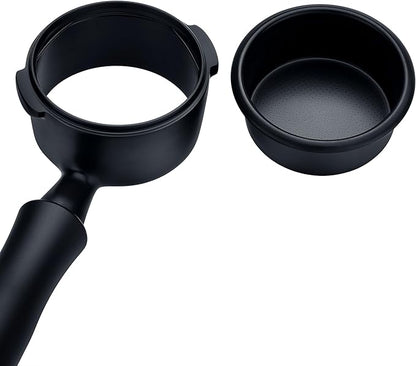 Normcore 58mm Bottomless Portafilter For Gaggia, Titanium PVD Coating Naked Portafilter Group Head with Black Anodized Aluminum Handle, Fits Gaggia Classic Espresso Machines