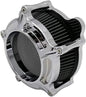 Harley Air Cleaner Chrome See Through Intake Filter Kit Cnc Cut for Motorcycle Dyna 2000 - 2017 Softail 2000 - 2015 Touring 2000 - 2007 Fitment - B (Gray)