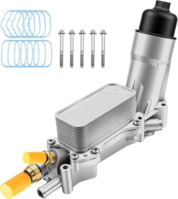 Aluminum Oil Filter Housing Engine Oil Cooler Compatible with 2011-2023 Charger Durango Challenger Journey Wrangl-er Cherok-ee Town and Country 200 300 Ram ProMaster 3.6L V6 for 926-876 926-959