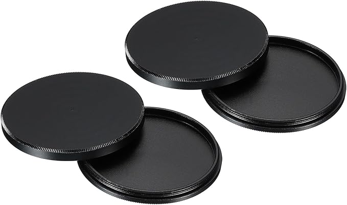 PATIKIL 46mm Lens Cap, 2 Pack Camera Lens Cap Cover Universal Front Metal Lens Filter Stacks Cap Protective Case for 46mm Camera Circular Polarizing Fader ND Filter, Black