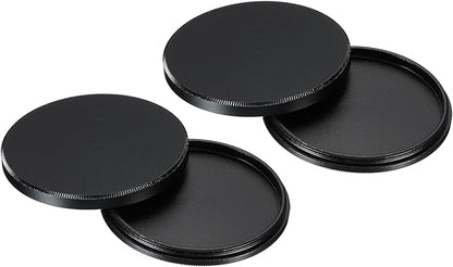 PATIKIL 46mm Lens Cap, 2 Pack Camera Lens Cap Cover Universal Front Metal Lens Filter Stacks Cap Protective Case for 46mm Camera Circular Polarizing Fader ND Filter, Black