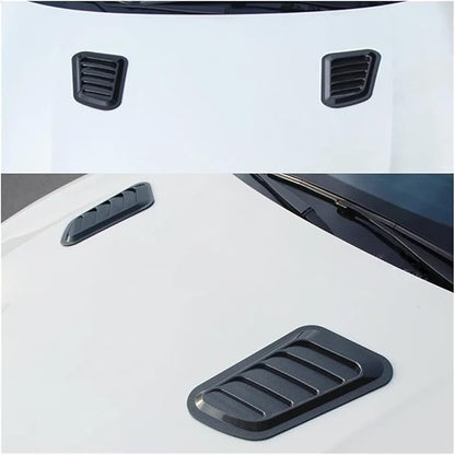 Car Hood Scoop Air Intake Vents Compatible For Hyundai Ix35 Solaris Compatible For Renault Captur Compatible For Kia And Sportage 4(White)