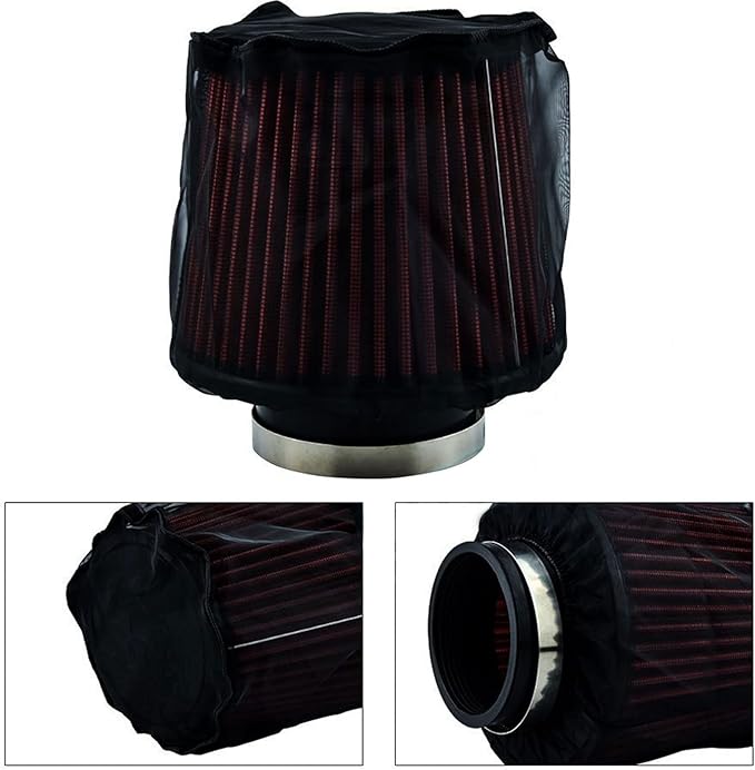 Air Filter Protective Cover, Universal Air Intake Filter Sock Cover Air Cleaner Protective Cover forHigh Flow Air Intake Filters (Large)