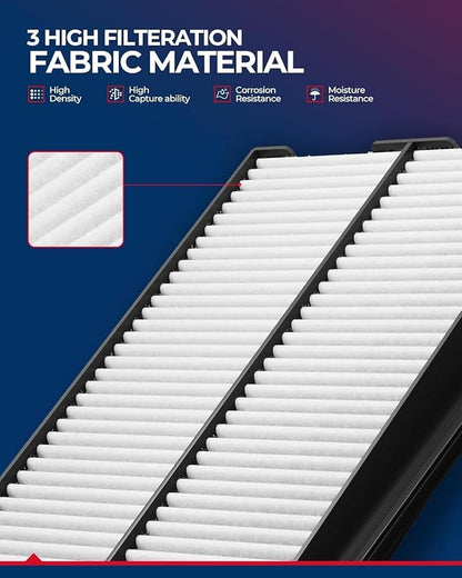 KAX Engine Air Filter, CA9600 Replacement for Accord V6 (2003-2007), RL (2005-2008), TL (2004-2006), Rigid Panel