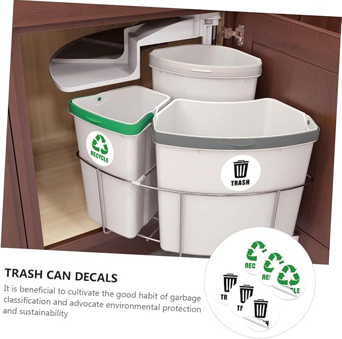 Self-Adhesive Garbage Classification Label Stickers for Waste Bins Eco-Friendly Decals for Easy Sorting Home and Office