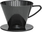 Fino Pour-Over Coffee Brewing Filter Cone, Number 2-Size, Black, Brews 2 to 6-Cups