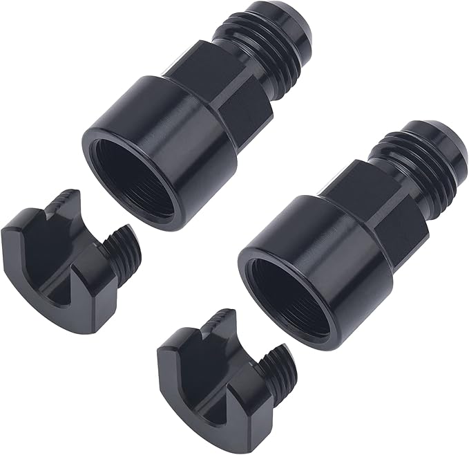 EVIL ENERGY 6AN Male to 5/16" Quick-Disconnect Female EFI Fuel Rail Fitting Aluminum 2PCS