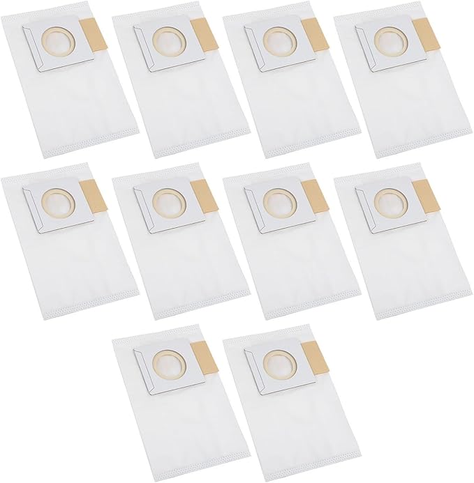 5-Layer Electrostatic Fleece 197903-8 Filter Bags With Rubber Seal For 36V 18V X2 Backpack Vacuum XCV05 XCV09 XCV10 Dust Collection 4-Pack ﻿(10 PACK)