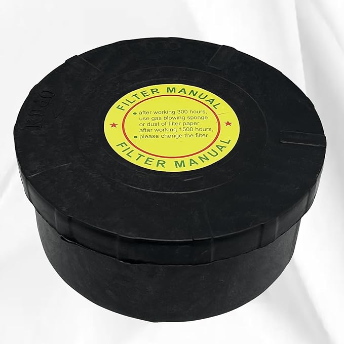 generic 1pcs 32mm/1.25Inch Air Compressor Noise Reducer Silencer Filter,Plastic Shell Round Muffler Filter, Black