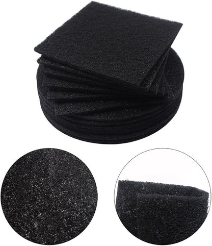 Compost Bin Filters, 12 Pieces Compost Pail Replacement Filters, 6 Round and 6 Square (Black)