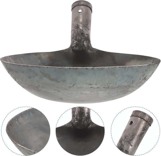 SUPVOX Drain Metal Dung Scoop Edging Shovel Large Spoon for Cleaning Construction Sites
