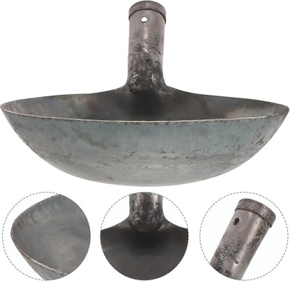 SUPVOX Drain Metal Dung Scoop Edging Shovel Large Spoon for Cleaning Construction Sites