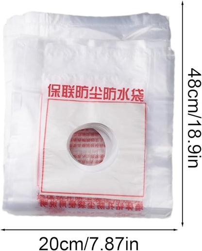 Electric Hammer Dust Bag – Drill Dust Sealr, Hole Saw Catcher | 100PCS Fine Particlle Trap for AC Installation, Wall Cut Dust Barrier Pouch, Compact Vacuum Collector Kit for Plasterboard Drilling Jobs