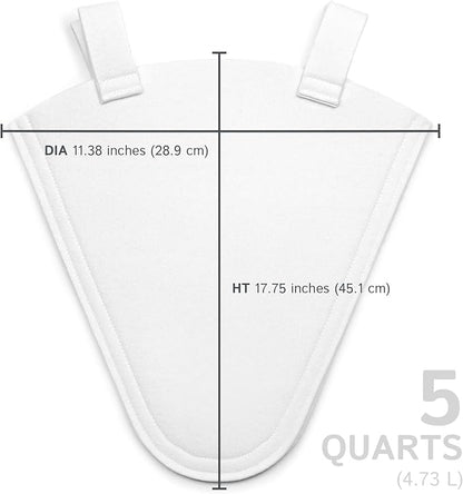 The Felt Store Synthetic Maple Syrup Filter Cone – Reusable Heavy-Duty Polyester Syrup Strainer for Clear Syrup, Easy to Mount or Hang, Food-Grade Material, Spring Maple Sugaring - 5 Quarts