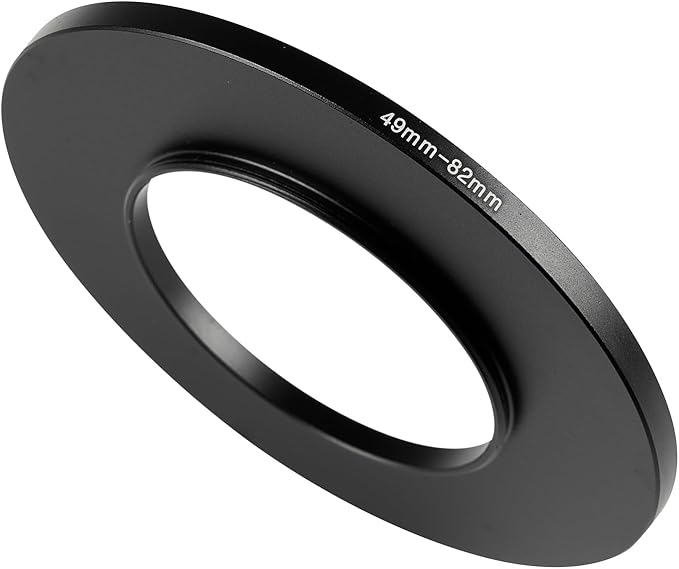 49-82mm Metal Step-Up Ring Adapter Compatible with Mirrorless Cameras DSLR Lens, UV CPL ND Filter Thread Converter, Black