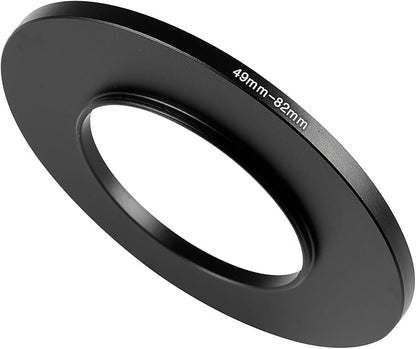 49-82mm Metal Step-Up Ring Adapter Compatible with Mirrorless Cameras DSLR Lens, UV CPL ND Filter Thread Converter, Black