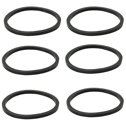 6PCS Kitchen Sink Filter Sealing Ring, Narrow Edge Rubber Gasket for Drain Pipe, Waste Pipe Gasket, 1-1/2 inch Drain Pipe Sink Odor Collector Siphon, 1.5-inch Inclined Sliding Joint Rubber Ring