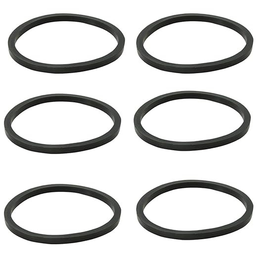 6PCS Kitchen Sink Filter Sealing Ring, Narrow Edge Rubber Gasket for Drain Pipe, Waste Pipe Gasket, 1-1/2 inch Drain Pipe Sink Odor Collector Siphon, 1.5-inch Inclined Sliding Joint Rubber Ring