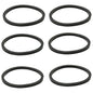 6PCS Kitchen Sink Filter Sealing Ring, Narrow Edge Rubber Gasket for Drain Pipe, Waste Pipe Gasket, 1-1/2 inch Drain Pipe Sink Odor Collector Siphon, 1.5-inch Inclined Sliding Joint Rubber Ring
