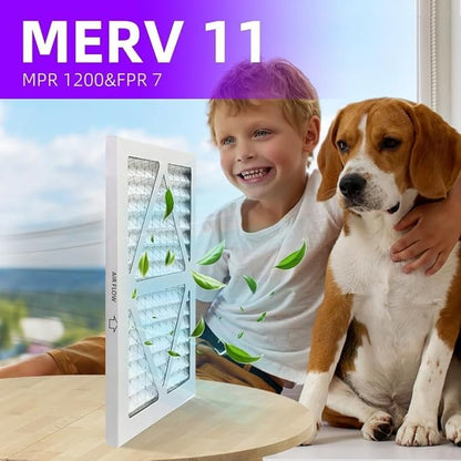 10x10x1 MERV 11 (5-Pack) Pleated Air Filter (Actual Size: 9.50" x 9.50" x 0.75") MPR 1000-1200 & FPR 7, Furnace Air Filters, 10x10x1 air filter