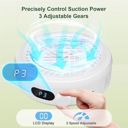 Nail Dust Collector,Compact & Quiet Manicure Vacuum with 2 Filters & Dust Brush for Acrylic Nail Filing,Polishing & Nail Dust Removal,Ideal for Home Salon & Mobile Nail Techs