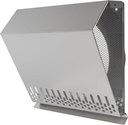 Vent Systems 8" Inch Air Supply Vent Cover with Rubber Gasket - Stainless Steel - Robust Weatherproof Outdoor Air Intake Box - Duct or Surface Mounting - Rain and Snow Protection