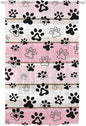 Sheer Curtains 84 Inches Long, Pink Beige Paw Print Semi Sheer Curtains Light Filtering Window Treatment, Vintage Farmhouse Country Wooden Grain Privacy Voile Drapes for Living Room Bedroom 52x84 Inch