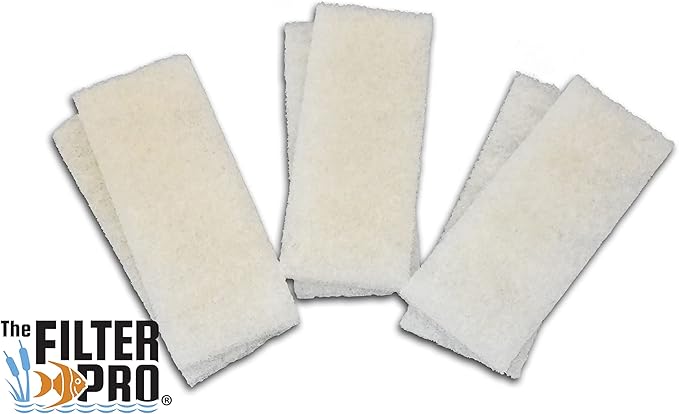 Cut Replacement Compact Skimmer Mat - Beige Coarse Filter Media to Fit Popular Brands, Made in USA (6" x 15" x 1.25" Thick 2 Pack - 3 Sets)