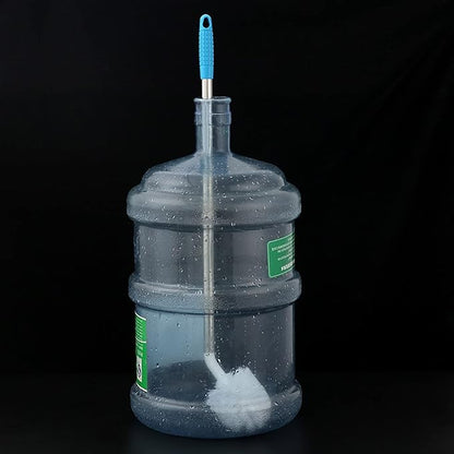 Stainless Steel Water Bucket Bottle Brush - 24" Long L-Shaped Brush with Non-Slip Handle, 3 & 5 Gallon Water Bottle Cleaner Brush for Sink, Filter, Glasses Bottle, T-hermos Cup and Ceramic Tile