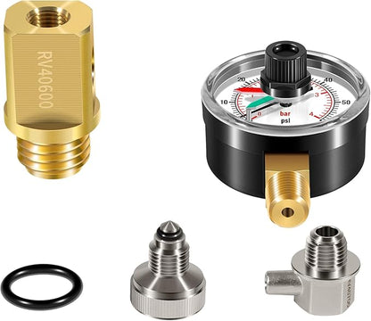 RV40600 98209800 Brass Air Relief Valve with Pressure Gauge, Air Release Valve Replacement Parts For All FNS, FNS Plus, Clean and Clear, Quad DE, Predator, 4000 Series, EasyClean, Warrior Pool Filter