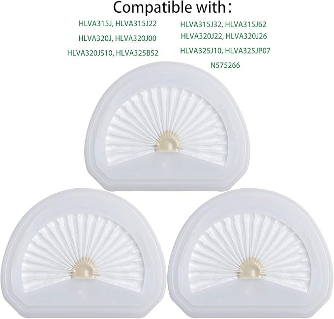 4Pack VLPF10 Replacement Filters Compatible with Black and Decker Hand Vacuum Filter Model # HLVA320J00 HLVA315j & N575266