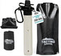 Tactiko Survival 20oz/600ml Purifying Water Bottle Filter Kit - Filter 265 Gal. Water from Rivers, Lakes & Streams - SGS Certified - UF Membrane, Activated Carbon - Camping, Hiking, Emergency (Black)