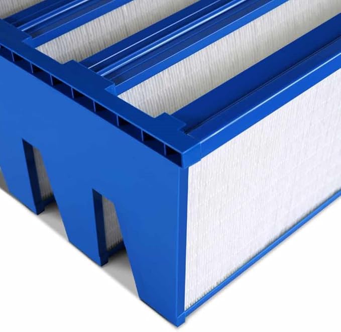 Mini Pleat Rigid Microglass V-Bank Air Filter 24x24x12 (4V) – MERV 15 ASHRAE 52.2 High-Efficiency HVAC Filter for Commercial, Industrial, Hopsitals & Cleanroom Use