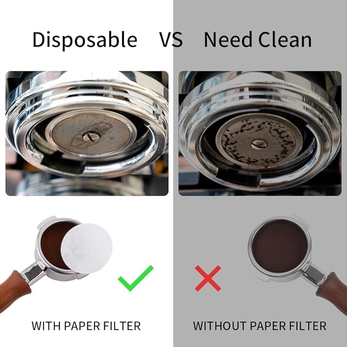 watchget 58mm Espresso Paper Filters - 500 Pcs Disposable Coffee Filter Papers for Espresso Machines, Puck Screen, Compatible with 58mm Portafilter Baskets