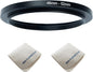 46mm Lens to 52mm Camera Lens Adapter 46mm to 52mm Step Up Ring Adapter Ring for All Brands of UV ND CPL, with Premium Lens Wiping Cloth 2 Pack (46mm-52mm)