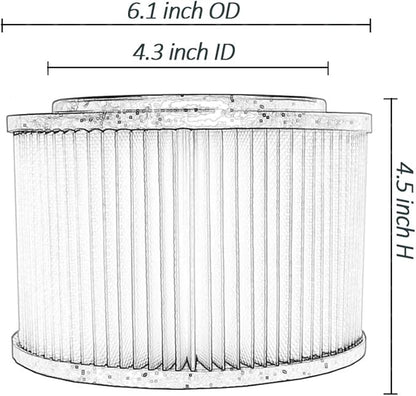 CBT Supply Replacement for Craftsman 17810 9-17810 9 17810 All Purpose Cleaner 3 & 4 Gallon Shop Vac Wet Dry Vacuum Filter 2 Pack