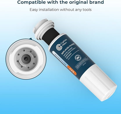 Crystala Filters UKF8001 Compatible with Everydrop Filter 4, EDR4RXD1, Whirlpool Refrigerator Water Filter 4, 4396395, Maytag UKF8001, WHR4RXD1, KAD4RXD1, 46-9006, Puriclean II, PH21500, Pack of 3