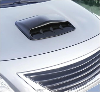 Universal Car Hood Scoop Air Flow Intake Decorative Turbo Bonnet Vent Cover Compatible With Audi And BMW Compatible With VW And Civic(Carbon)
