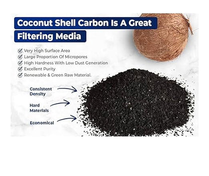 Granular Activated Carbon – 5 LBS | Coconut Shell GAC Media 12×40 Mesh for Water Filtration, Odor, Taste